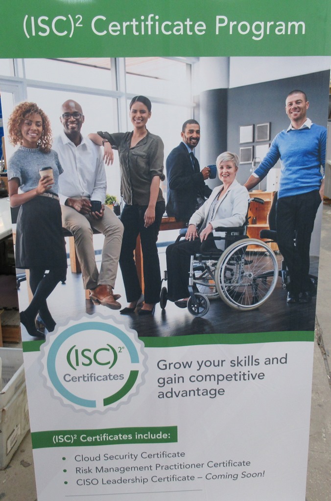 ISC2 Certificate Program "wheelchair" pull-up banner